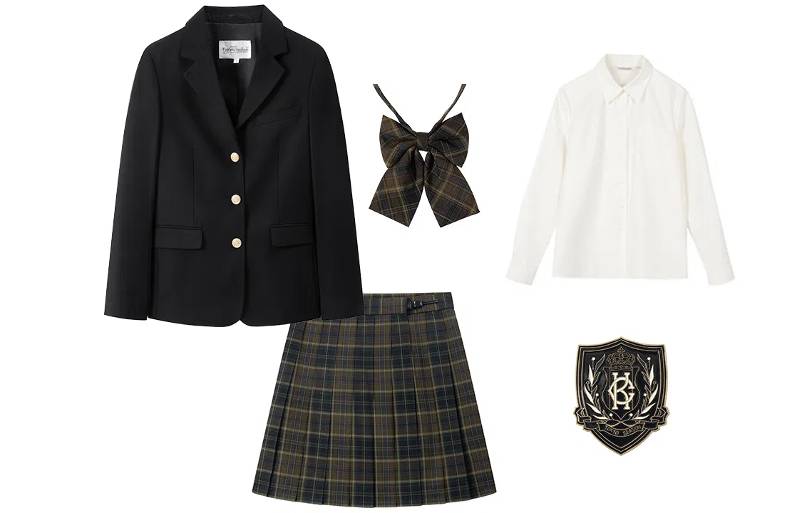 东鲸岁时记 纯色三粒扣西装外套制服套装 女款