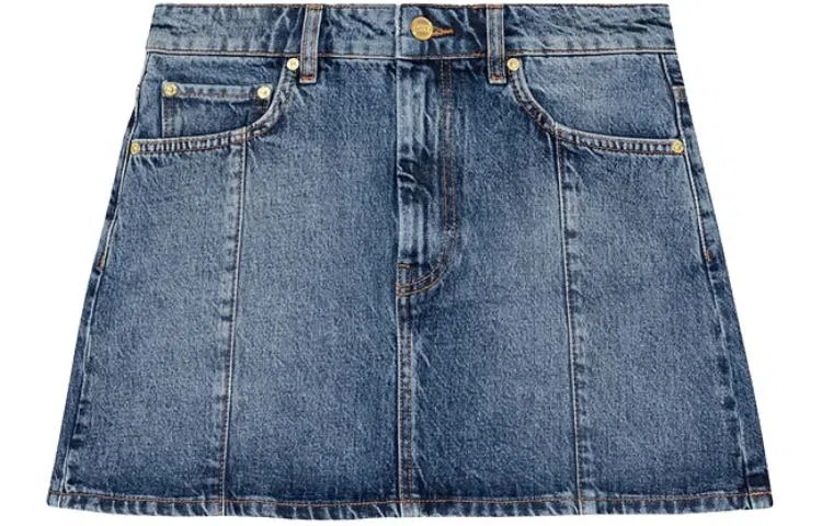 GANNI SS24 Washed Denim Skirt