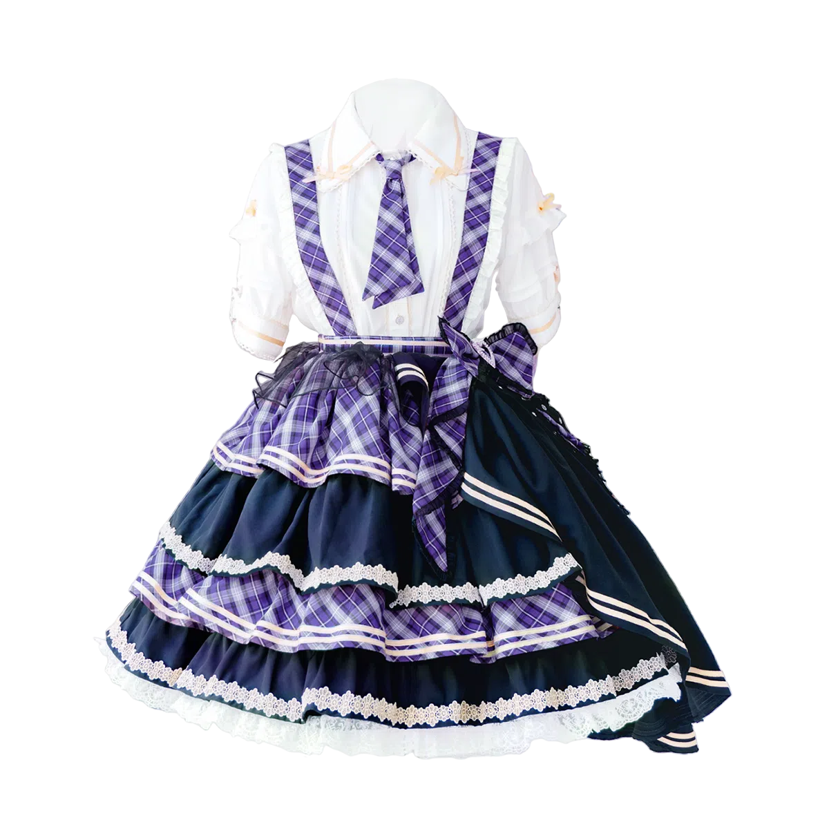 豹了个猫 赤月打歌服洛丽塔法式洋装连衣裙萝莉装 蓝色