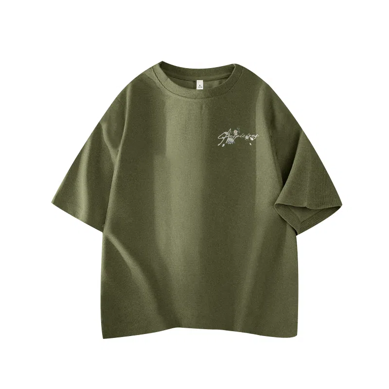 MJ STYLE Vintage Embroidered Logo T-Shirt