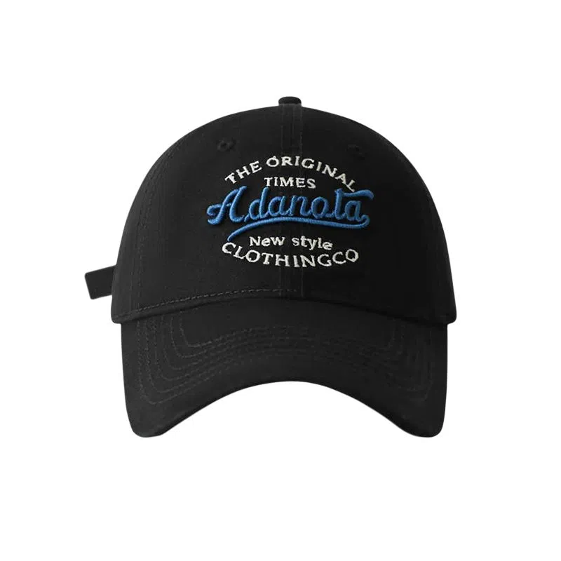 艾佳微 大头围立体刺绣韩版简约出行遮阳帽可调节软件显脸小 棉 鸭舌帽 男女同款情侣款