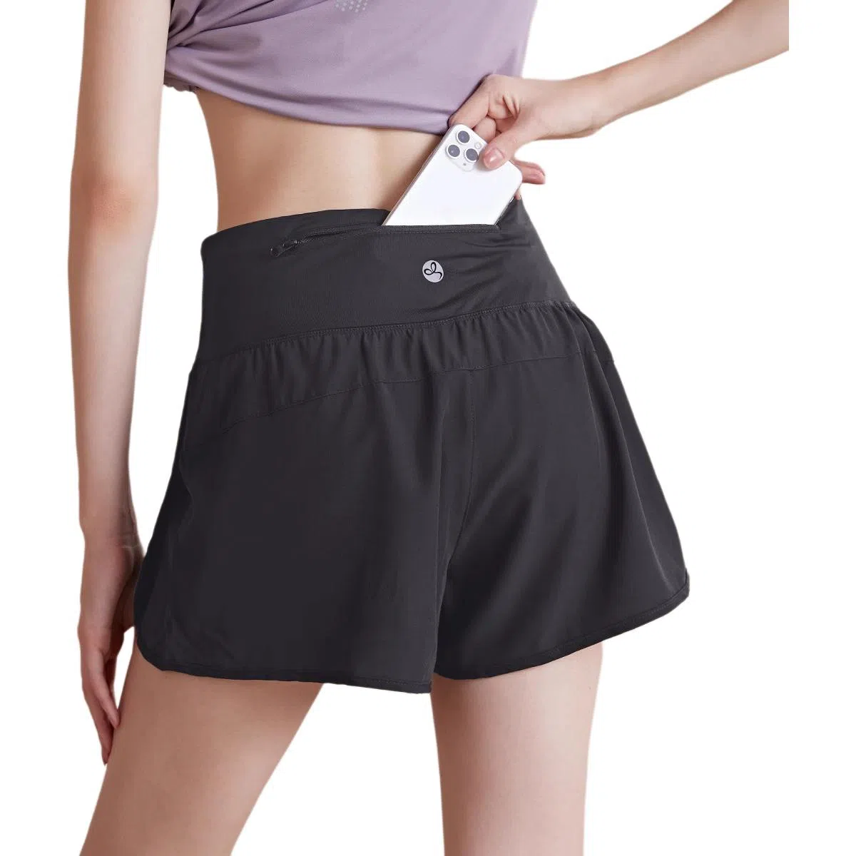 达兹 防走光跑步训练速干透气瑜伽三分裤运动短裤 女款