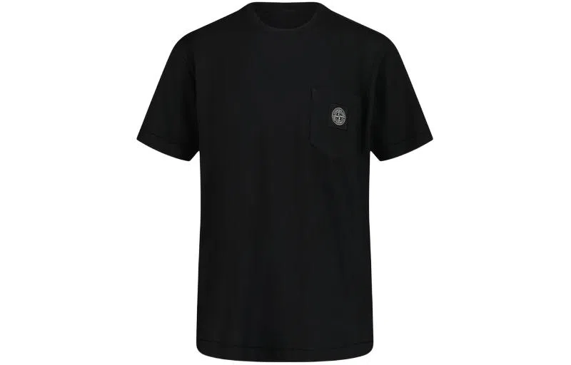 Stone Island Kids Logo Print T-Shirt Black