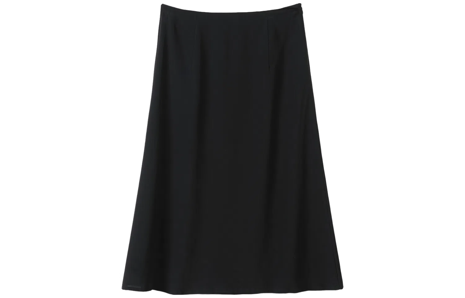 恒源祥 纯色高腰简约百搭休闲长裙 女款 黑色