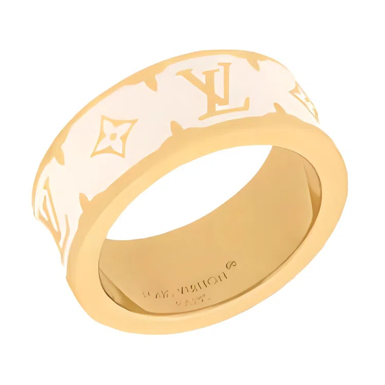 Louis Vuitton Nanogram Ring White