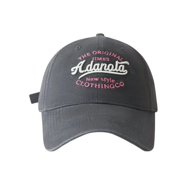 艾佳微 大头围立体刺绣韩版简约出行遮阳帽可调节软件显脸小 棉 鸭舌帽 男女同款情侣款