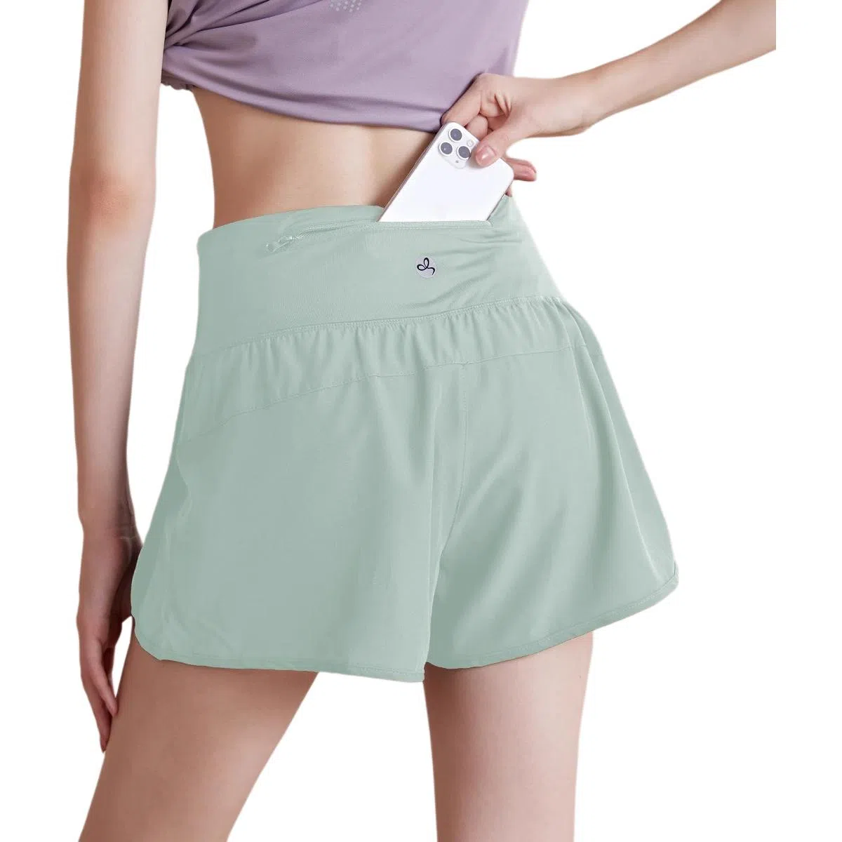 达兹 防走光跑步训练速干透气瑜伽三分裤运动短裤 女款