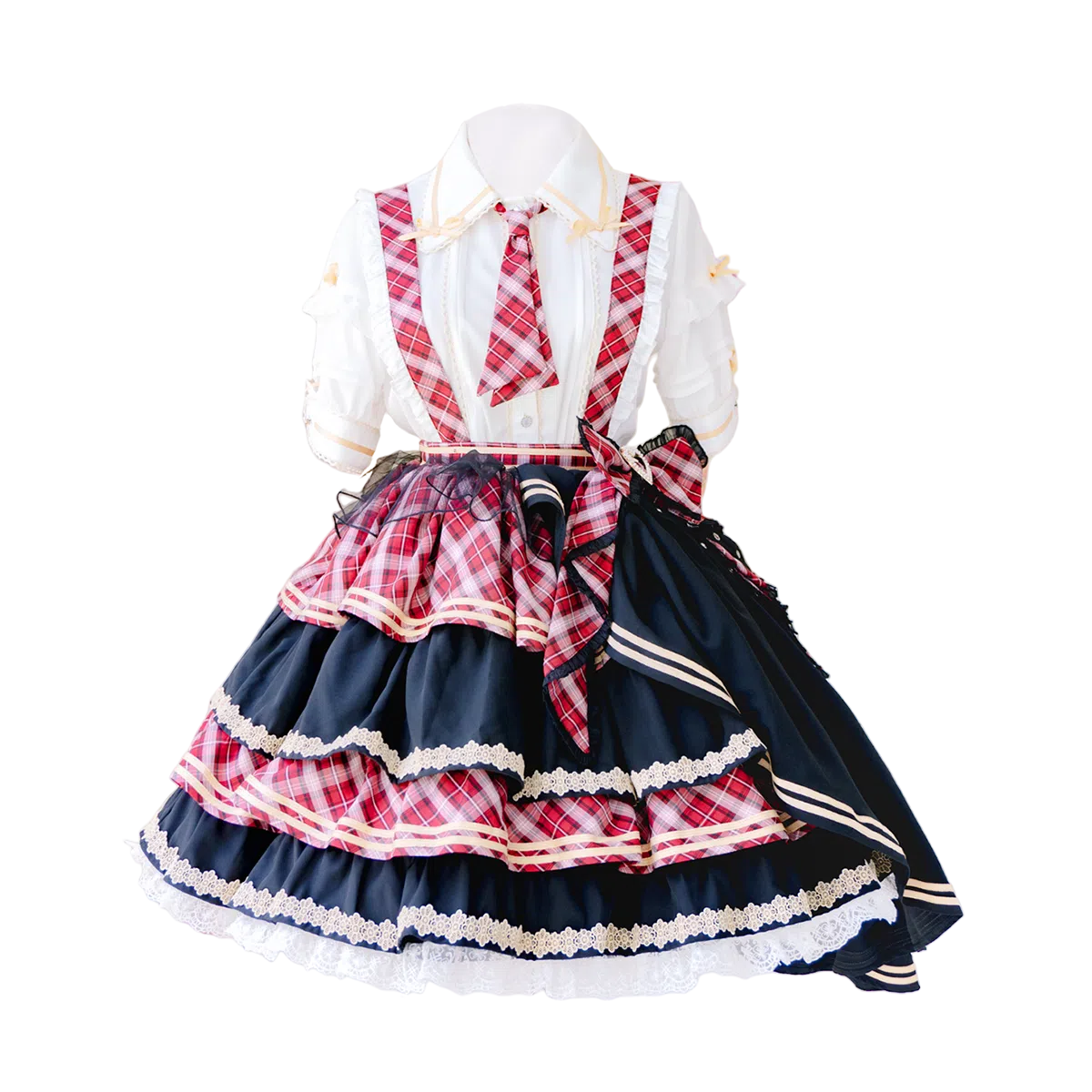 豹了个猫 赤月打歌服洛丽塔法式洋装连衣裙萝莉装 蓝色