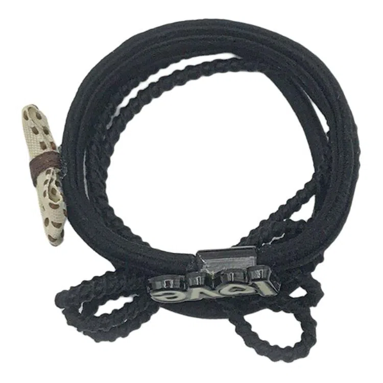 简应舒 波点蝴蝶结简约 亚麻 发圈 男女同款情侣款