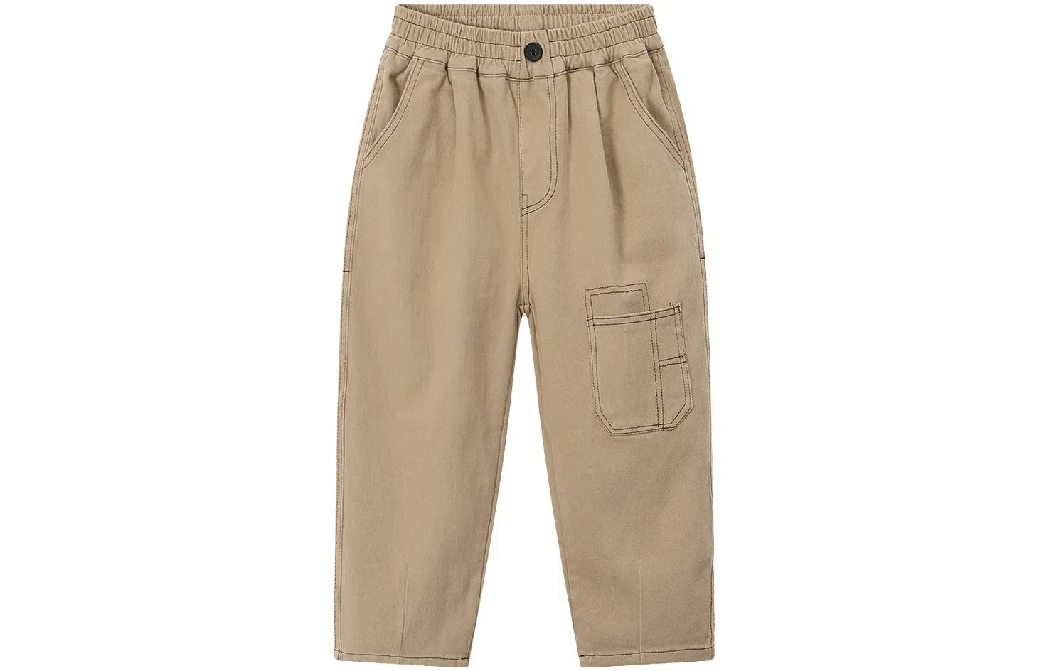 梦特娇 童装 纯色复古休闲裤 男童