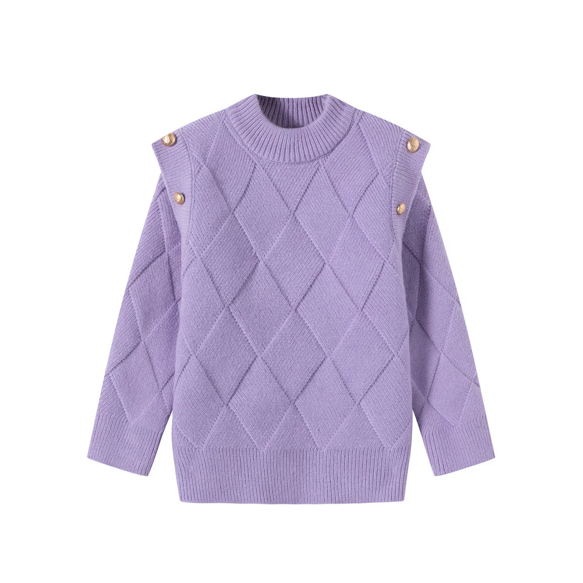 青蛙王子 时尚洋气圆领纯色长袖毛衣 中小童