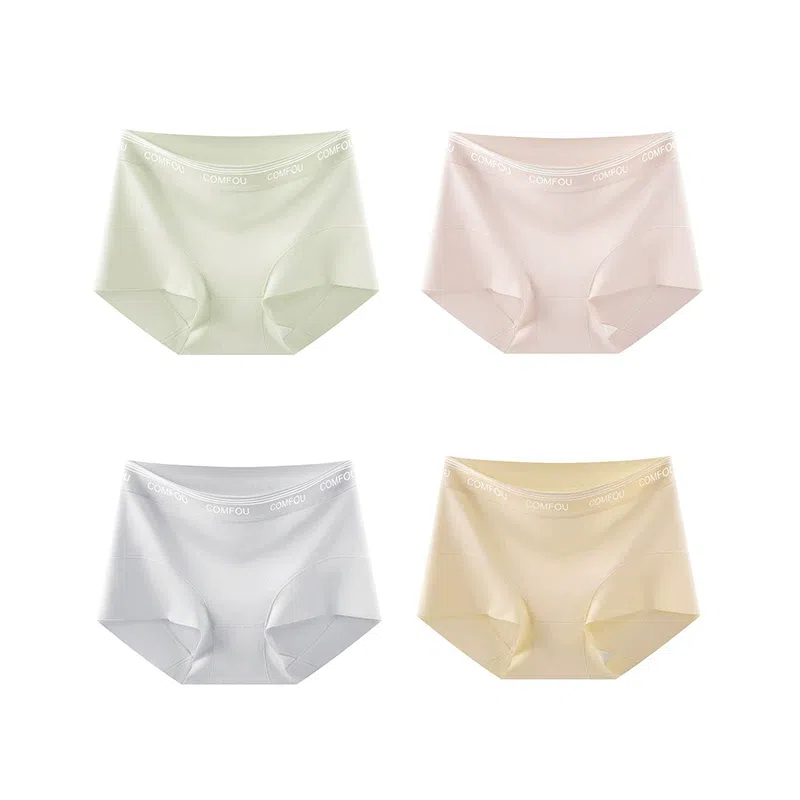 莫代尔 轻运动系列 薄款无痕纯色中腰内裤 女款 组合装