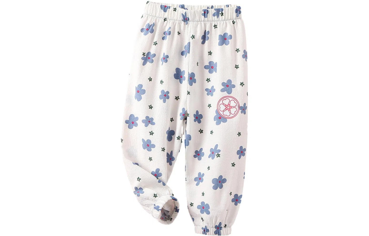 十月妈咪 童装 简约印花束脚休闲裤 男童 星星小花