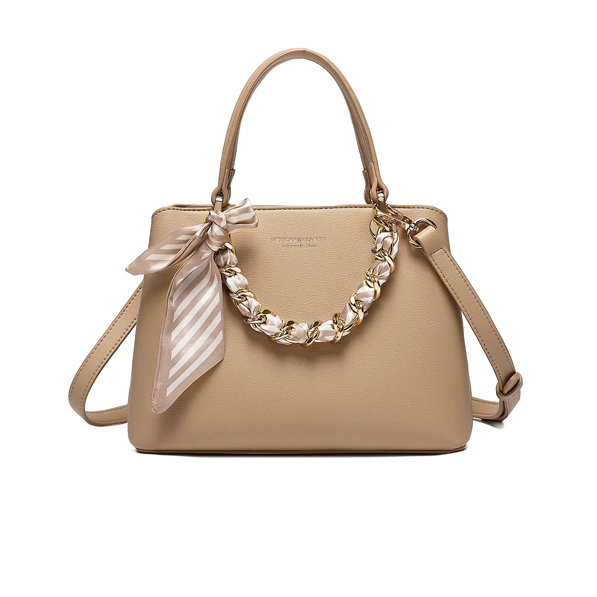 稻草人 精致百搭丝巾质感百搭 聚氨酯革 斜挎单肩手提包 女款 多色