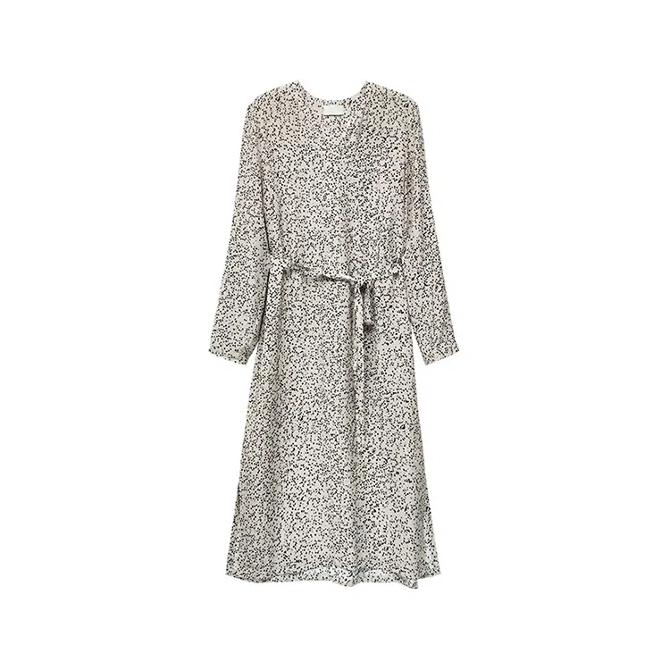 桑罗 迎春花长袖舒适透气极简睡裙 女款