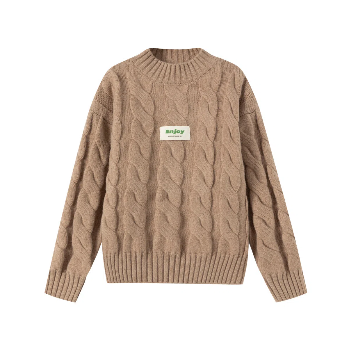 青蛙王子 时尚洋气落肩字母印花长袖毛衣 中小童