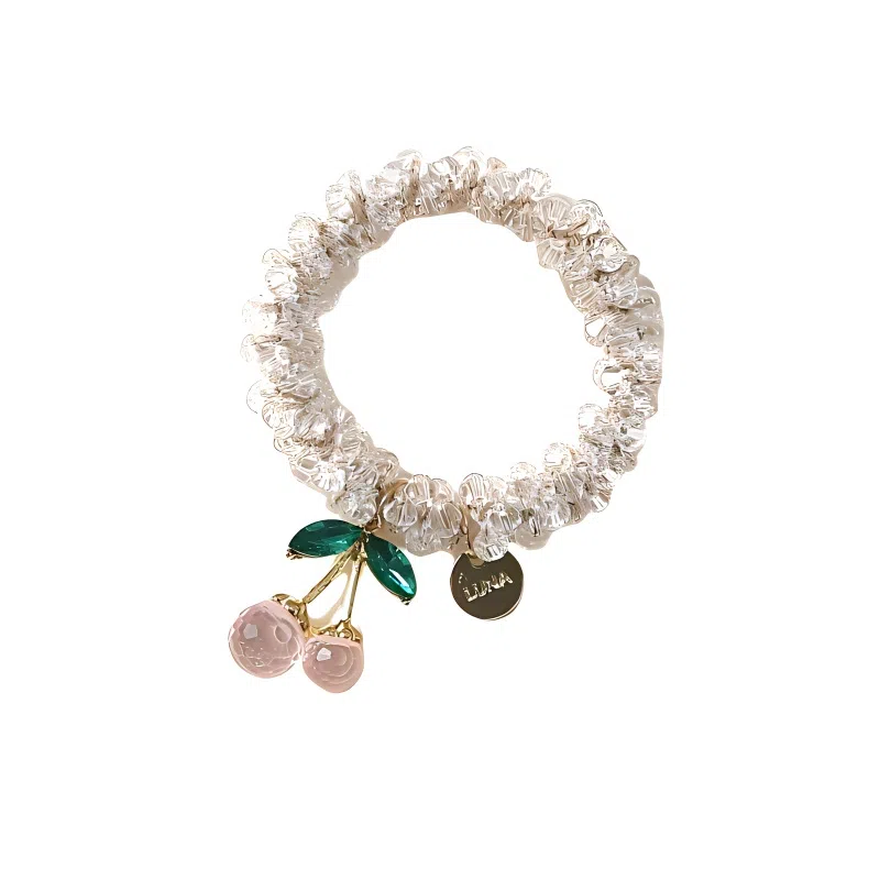 丹琴 闪亮樱桃彩色简约两用扎精致 弹力绳 头绳 女款