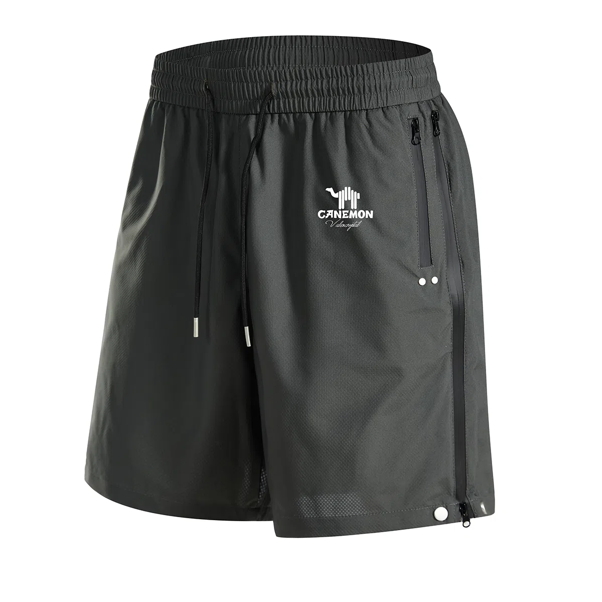 领航骆驼 美式速干透气纯色户外运动直筒休闲短裤 男女同款