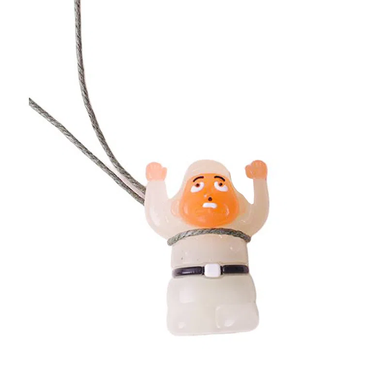 【不晒黑神器 紫外线 夜光变色】 千桐 举手小玩偶太阳卡通治愈创意手机绳包包行李箱卡通玩偶 亚克力 挂件 男女同款情侣款