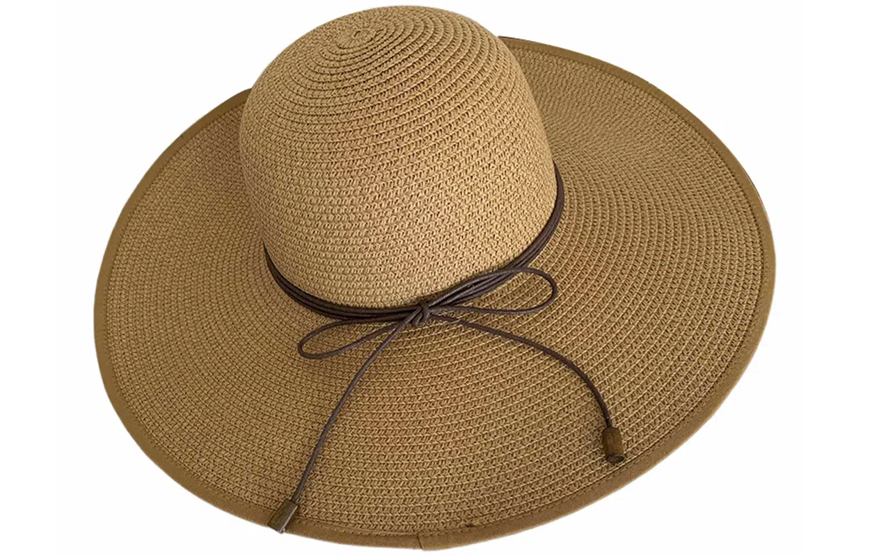 优幽兰 百搭休闲高级感遮阳草帽夏时尚潮流甜美气质海边度假大帽檐显脸小防紫外线太阳帽子打卡拍照必备 草编 防晒帽 女款