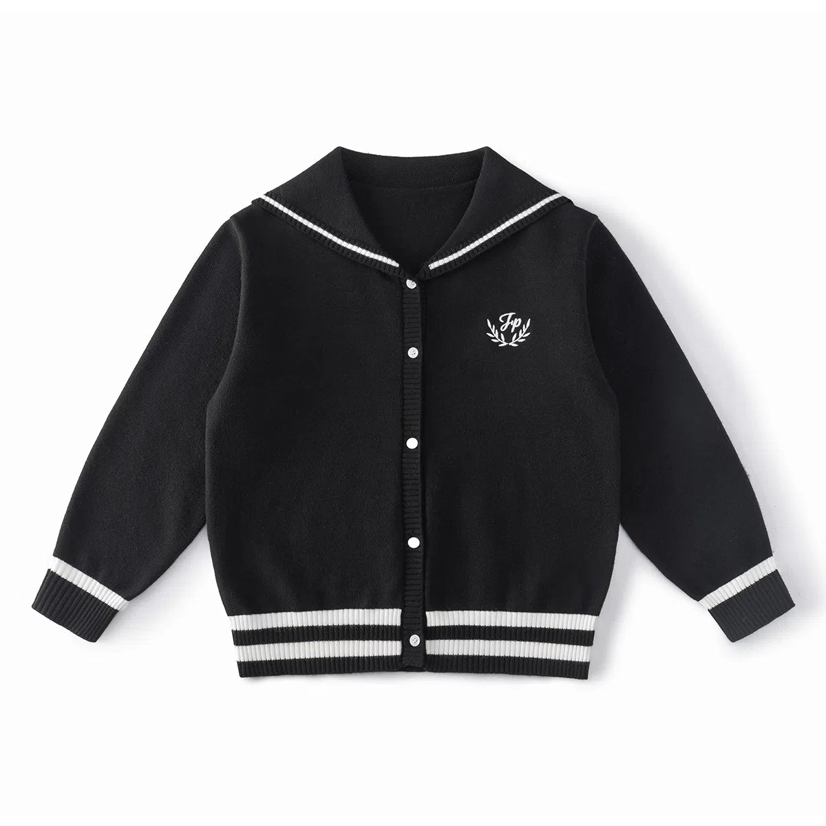 青蛙王子 宽松舒适条纹纯色百搭毛衣 儿童款