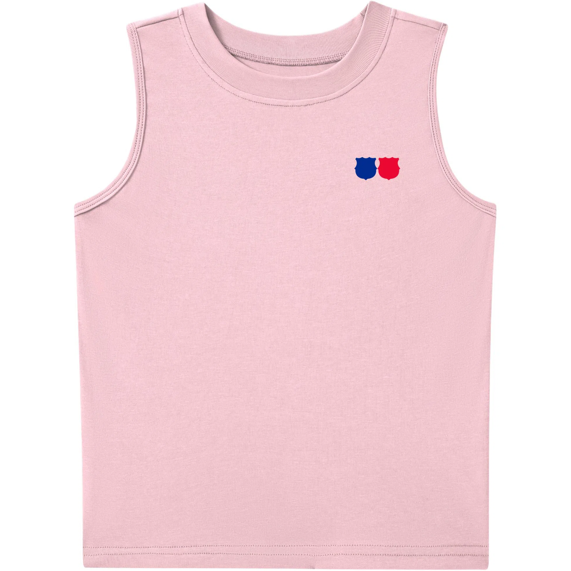 巴塞罗那足球俱乐部 基础款简约纯色徽章印花宽松柔软健身训练休闲百搭圆领弹力无袖背心 男女同款