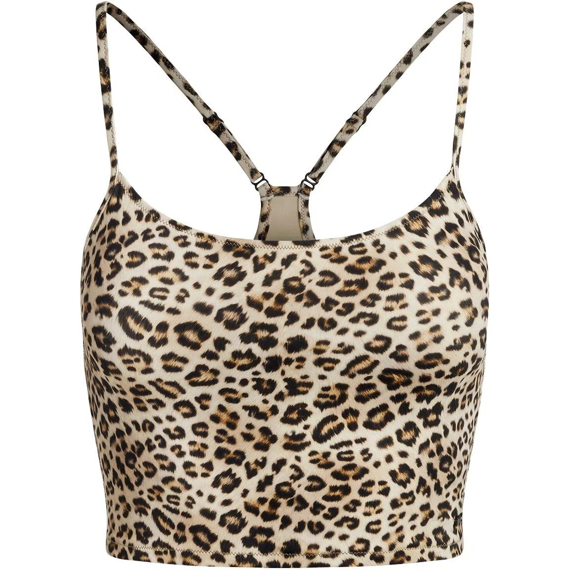 SKIMS Signature Swim Cami Top Champagne Leopard Print