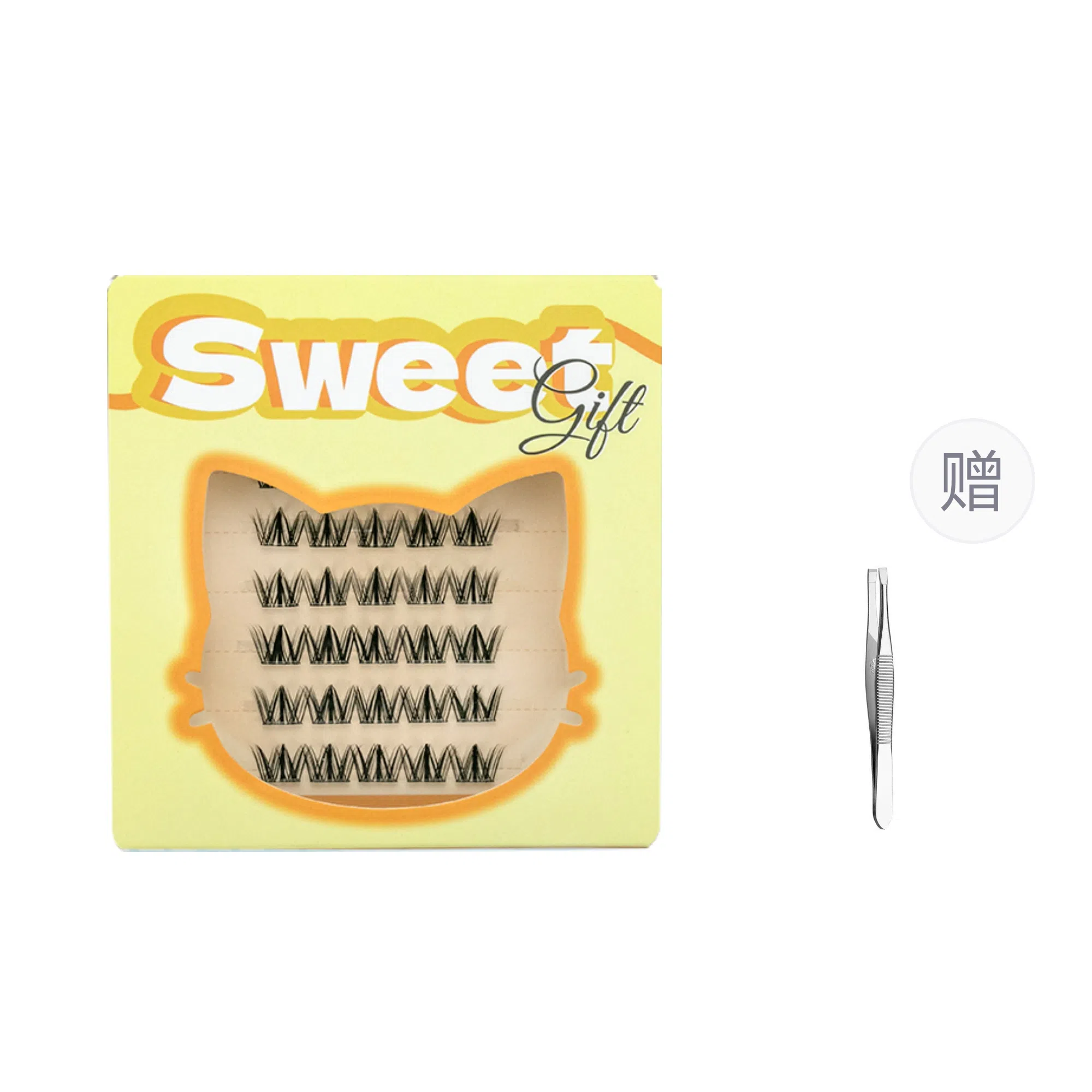 酷乐丝 免胶款 犬系圆眼 假睫毛 单簇纤长 浓密狗狗眼 自然仿真 放大双眼 圆眼造型