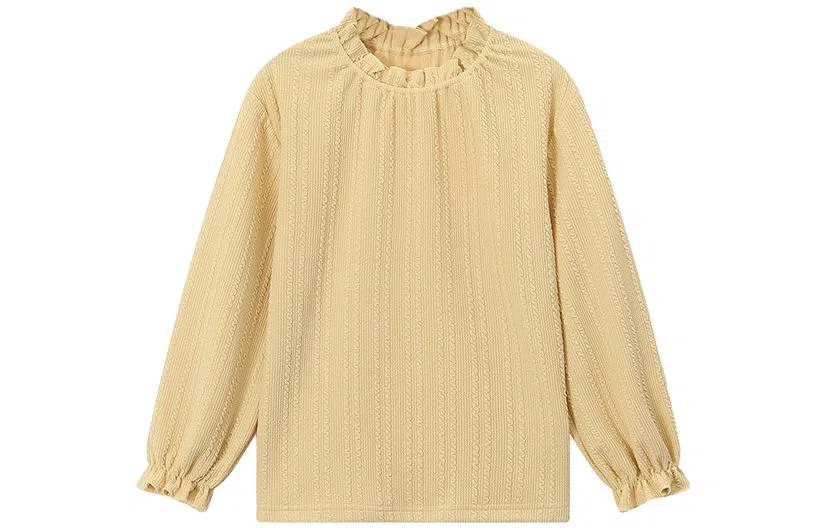 梦特娇 童装 纯色长袖衬衫 女童