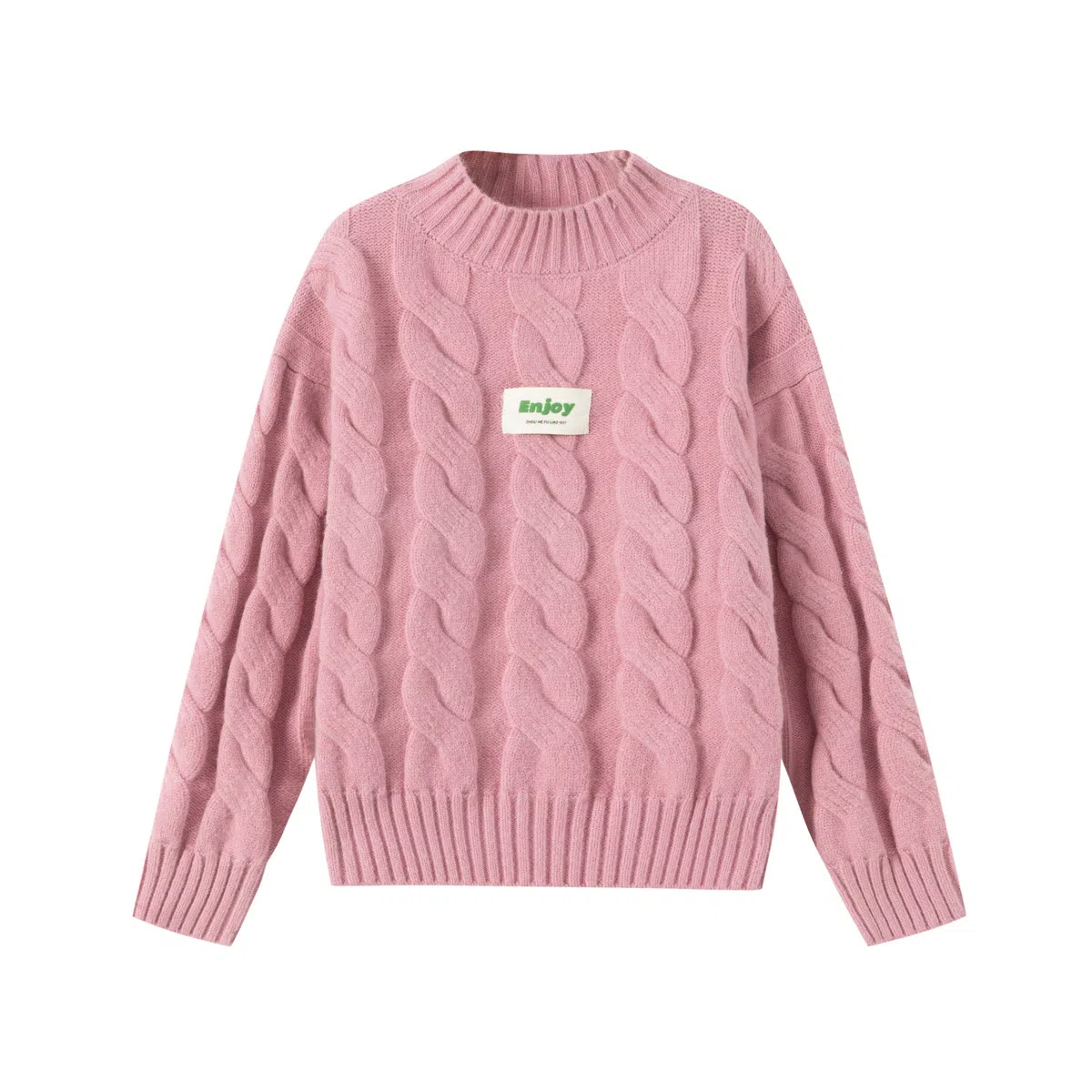 青蛙王子 时尚洋气落肩字母印花长袖毛衣 中小童