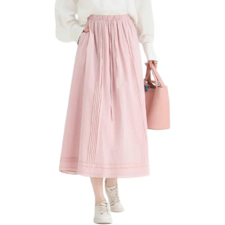 法文箱子 通勤纯色简约休闲长裙 女款