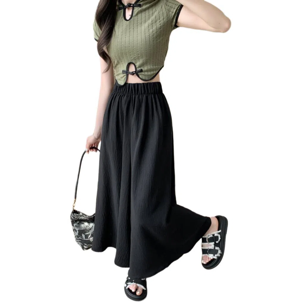 棉致 简约纯色舒适休闲长裙 女款