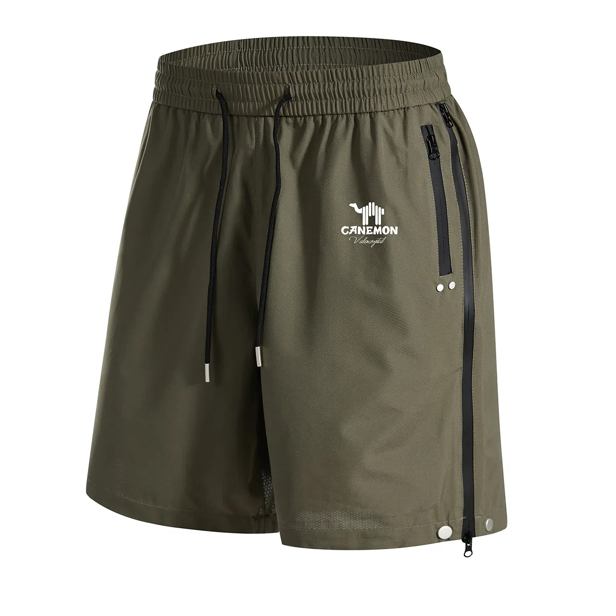 领航骆驼 美式速干透气纯色户外运动直筒休闲短裤 男女同款