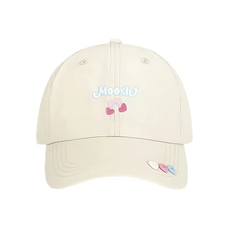 浪莎 日系樱桃小清新速干轻薄出游透气时尚潮流百搭遮阳防晒大头围显脸小 棉 鸭舌帽 男女同款情侣款