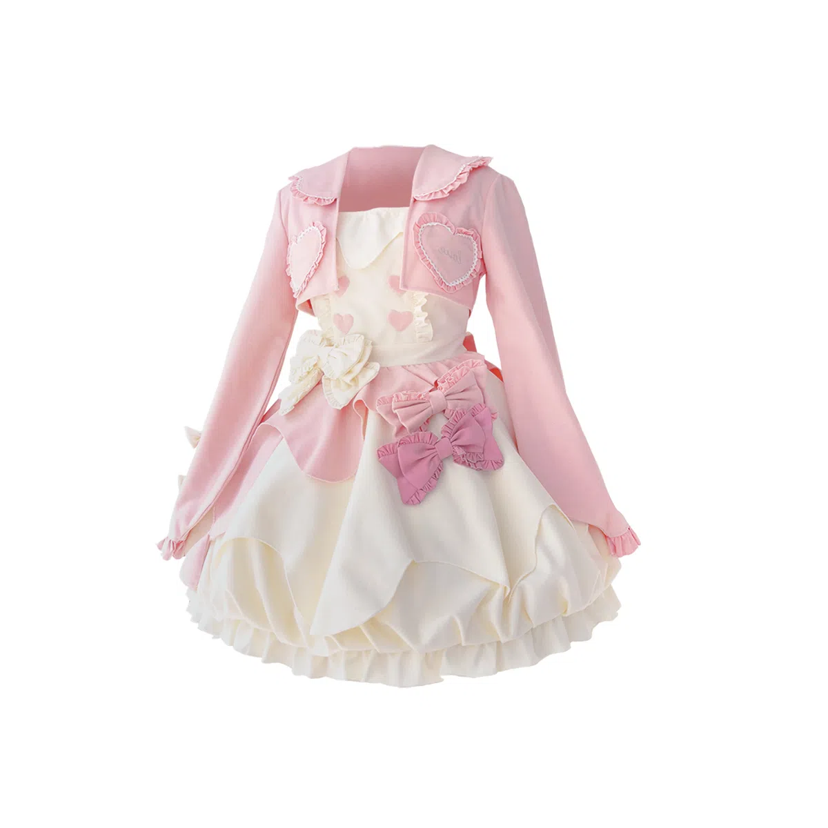 豹了个猫 奶芙芙可爱日常洛丽塔修身连衣裙萝莉装 女款 粉白