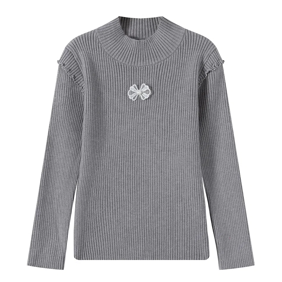 青蛙王子 纯色简约套头舒适长袖毛衣 儿童款