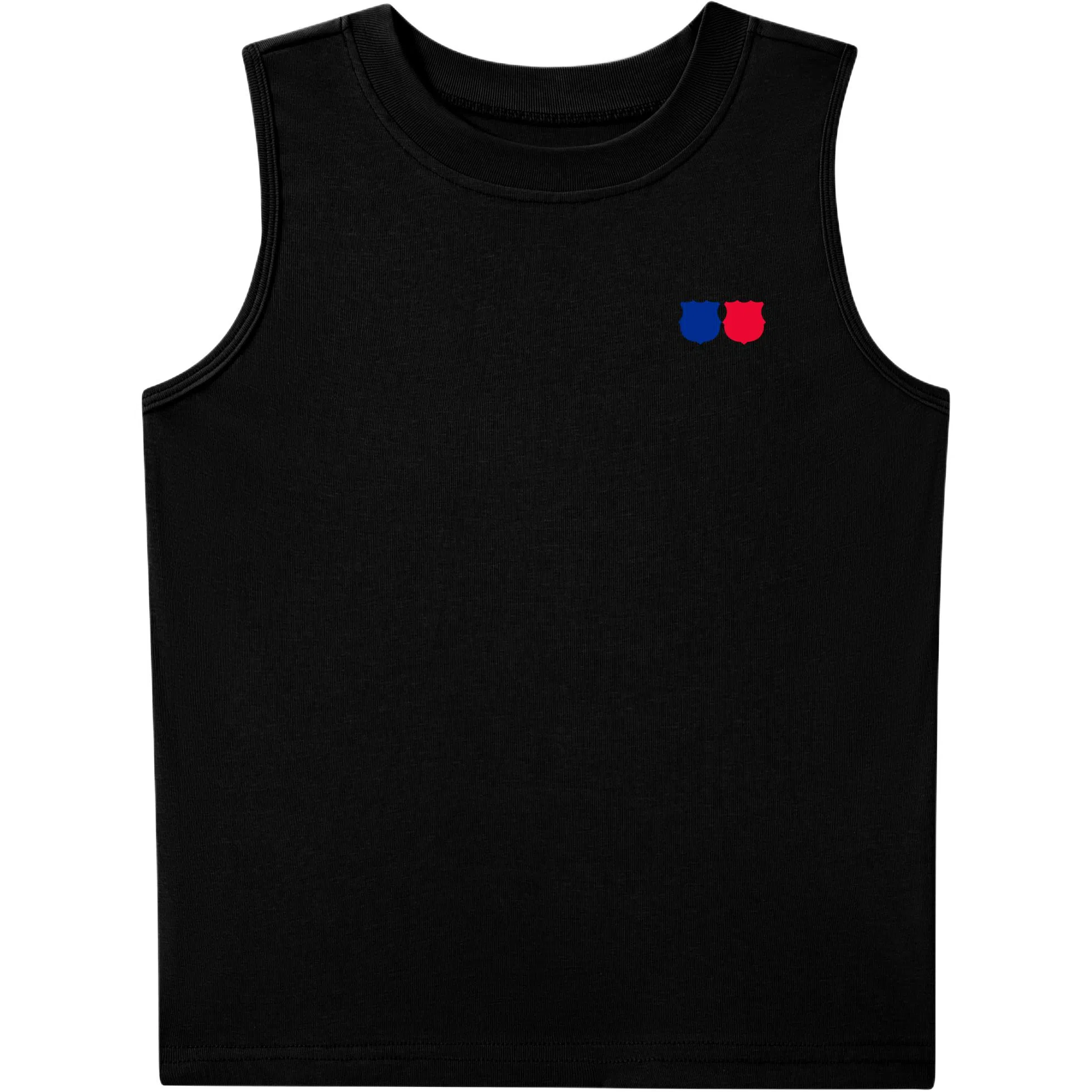 巴塞罗那足球俱乐部 基础款简约纯色徽章印花宽松柔软健身训练休闲百搭圆领弹力无袖背心 男女同款