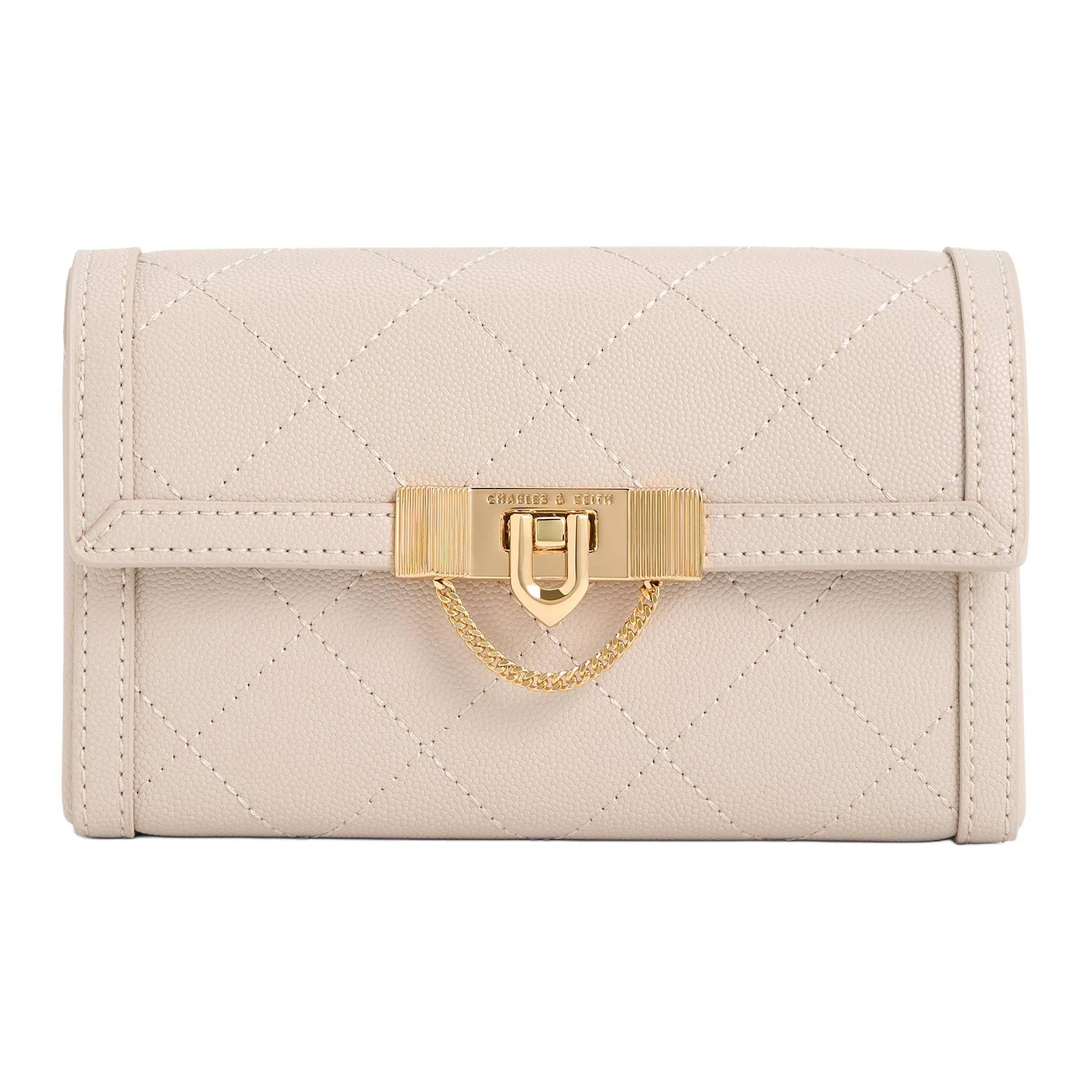 Charles & Keith Quilted Chain Shoulder Bag
