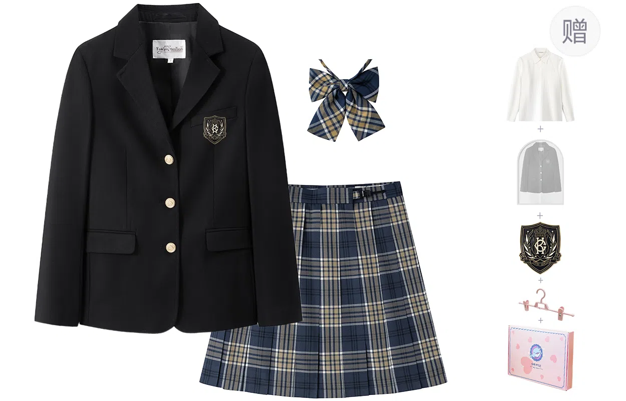 东鲸岁时记 舒适时尚格子通勤百搭制服 女款