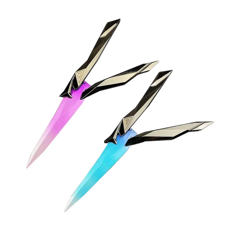 一点潮玩 全塑蝴蝶刀 优雅外观 可折叠 轻巧易拿 成品模型