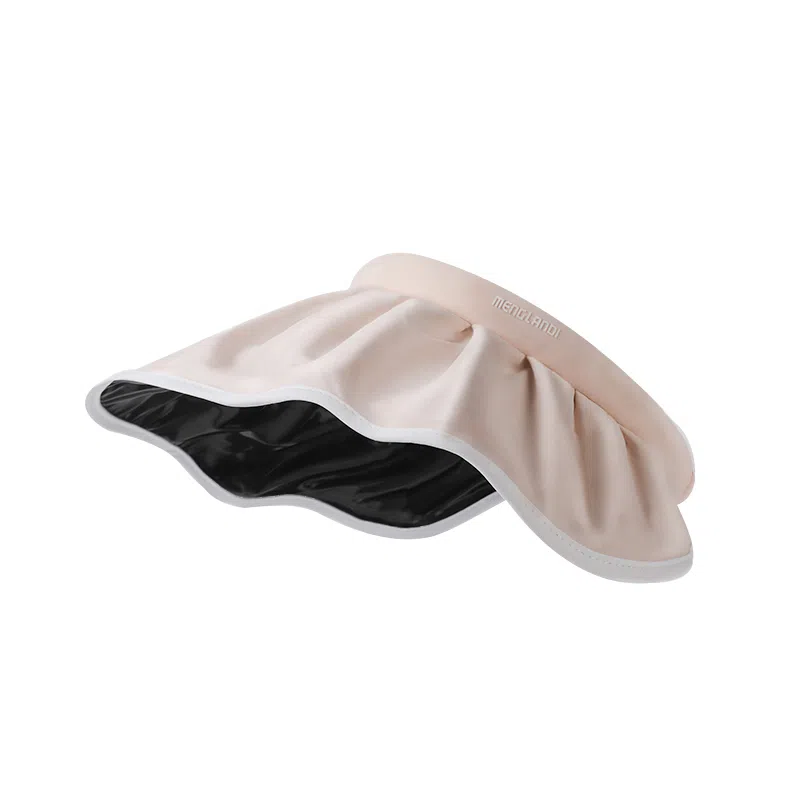 稻草人 夏季空顶大檐遮阳防紫外线贝壳帽 韩系简约百搭 显脸小 黑胶 锦纶 防晒帽 女款