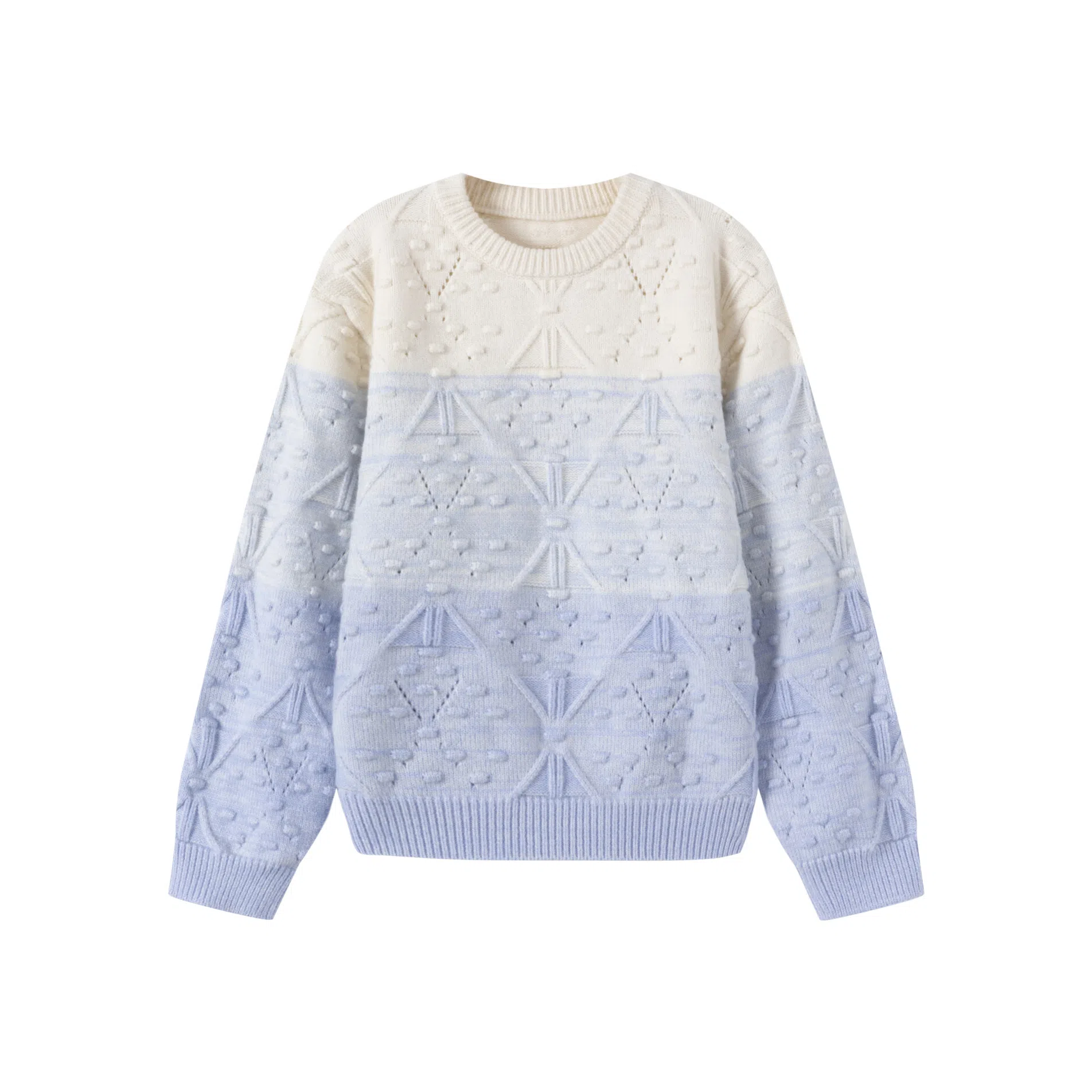 青蛙王子 时尚洋气舒适百搭软糯亲肤长袖毛衣 条纹蓝 中小童