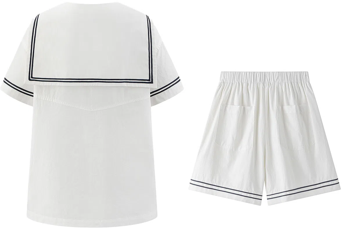 东鲸岁时记 慵懒风日系宽松休闲制服 女款 礼盒装 白色衬衫+短裤