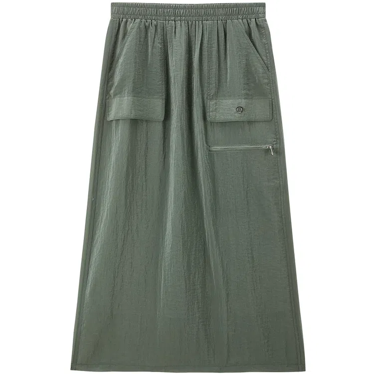 Peacebird Acetate High Waist Skirt