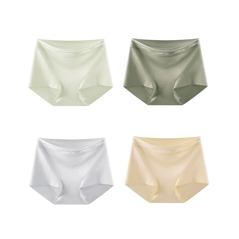 莫代尔 轻运动系列 薄款无痕纯色中腰内裤 女款 组合装