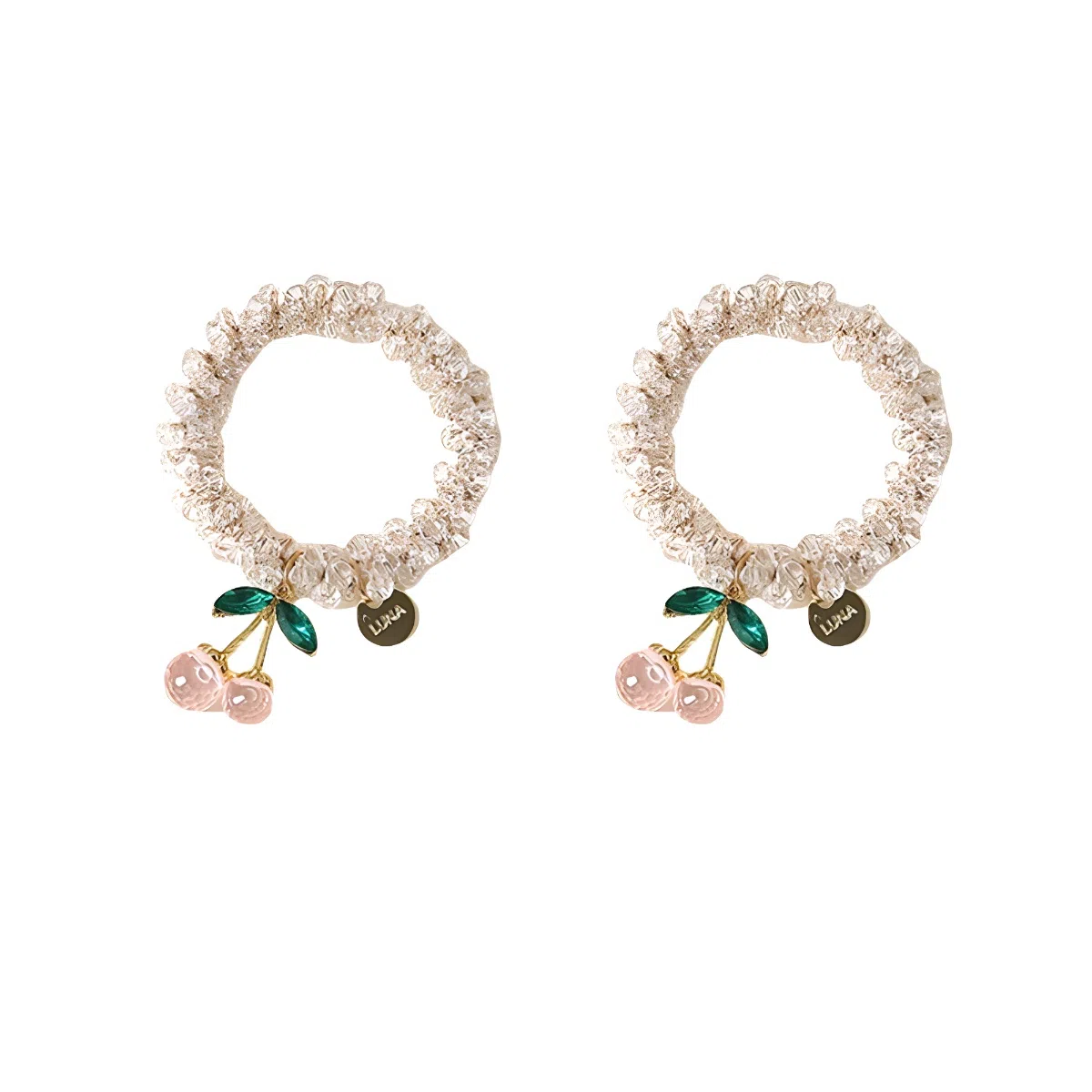 丹琴 闪亮樱桃彩色简约两用扎精致 弹力绳 头绳 女款