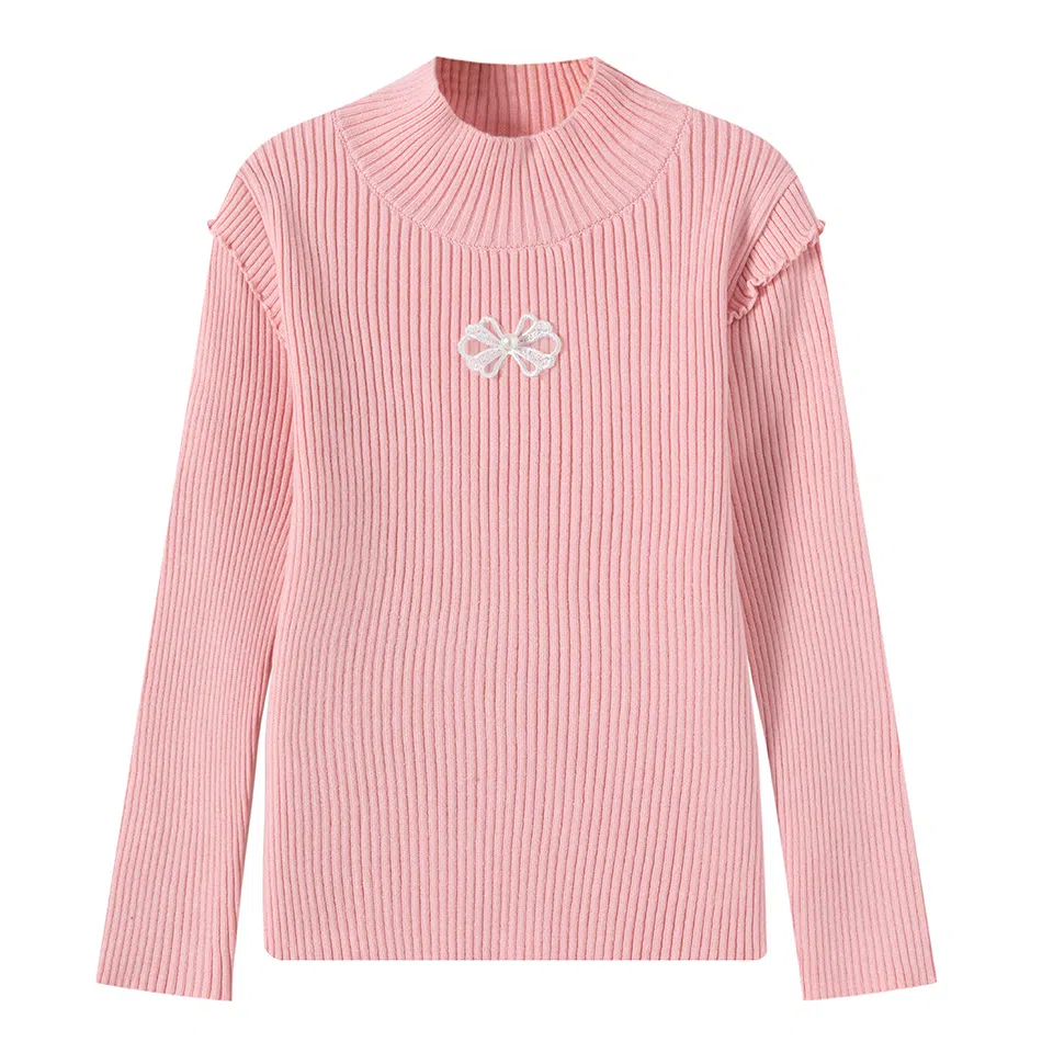 青蛙王子 纯色简约套头舒适长袖毛衣 儿童款