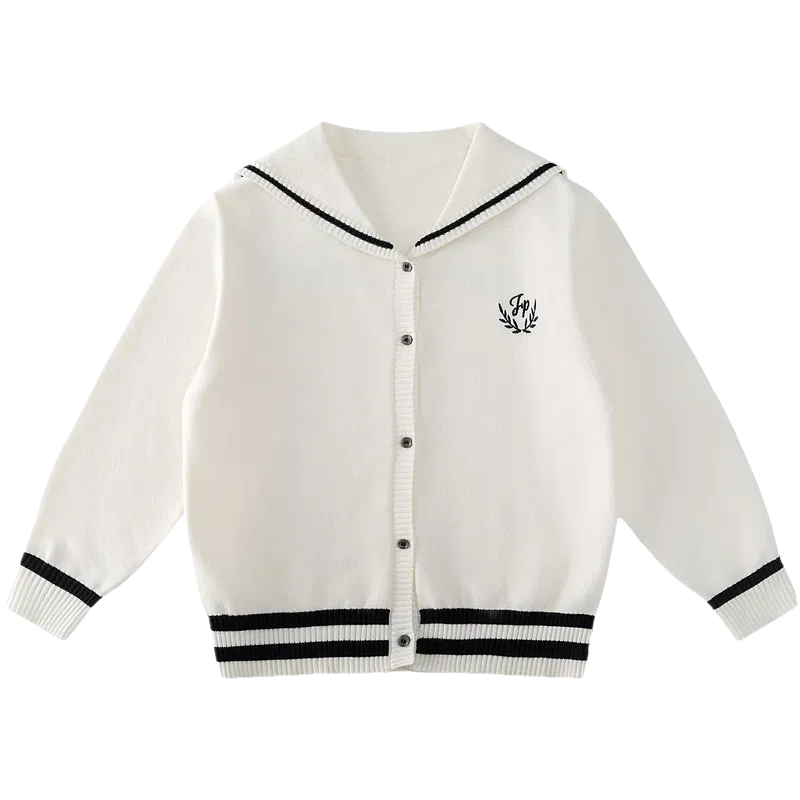 青蛙王子 宽松舒适条纹纯色百搭毛衣 儿童款