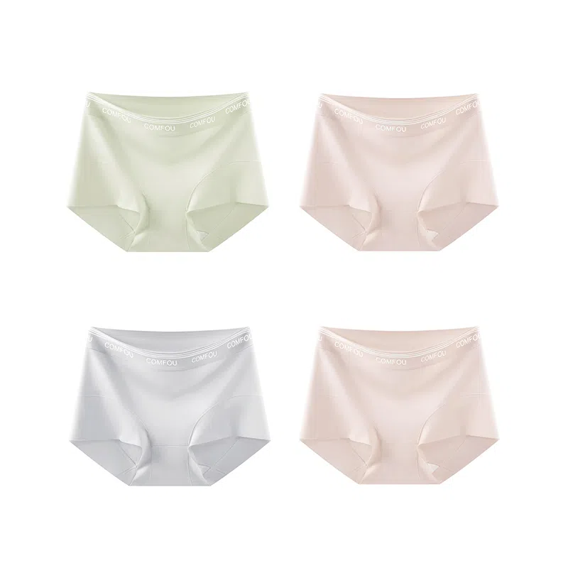 莫代尔 轻运动系列 薄款无痕纯色中腰内裤 女款 组合装