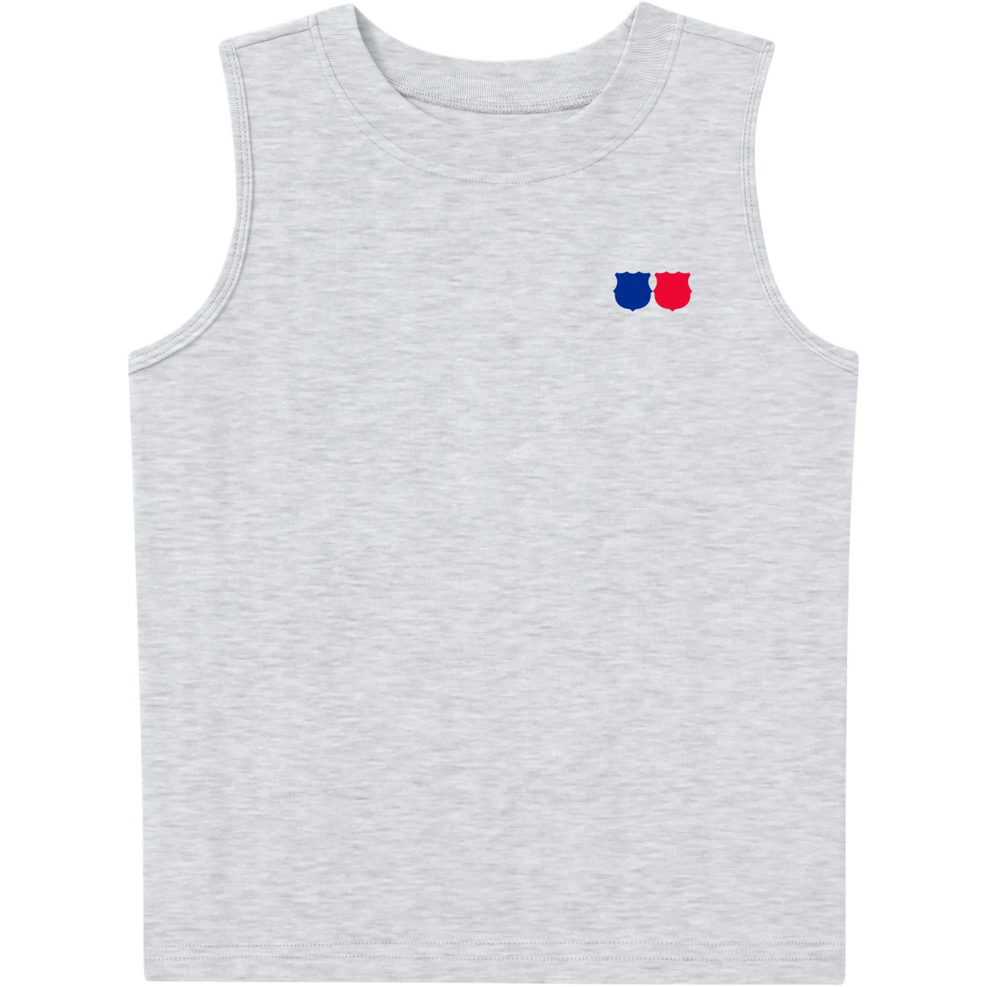 巴塞罗那足球俱乐部 基础款简约纯色徽章印花宽松柔软健身训练休闲百搭圆领弹力无袖背心 男女同款